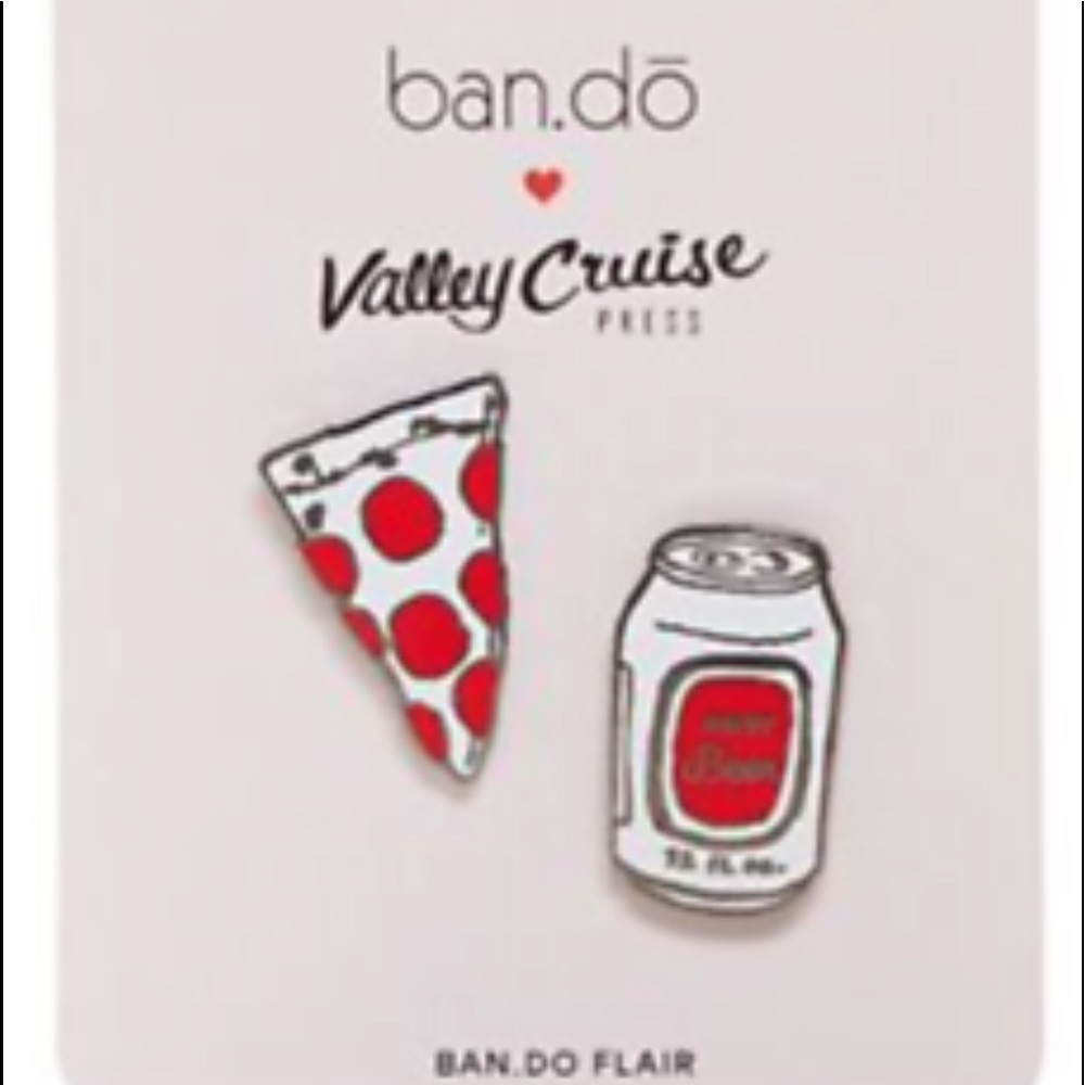 Pizza & Beer BAN.DO enamel pins- new